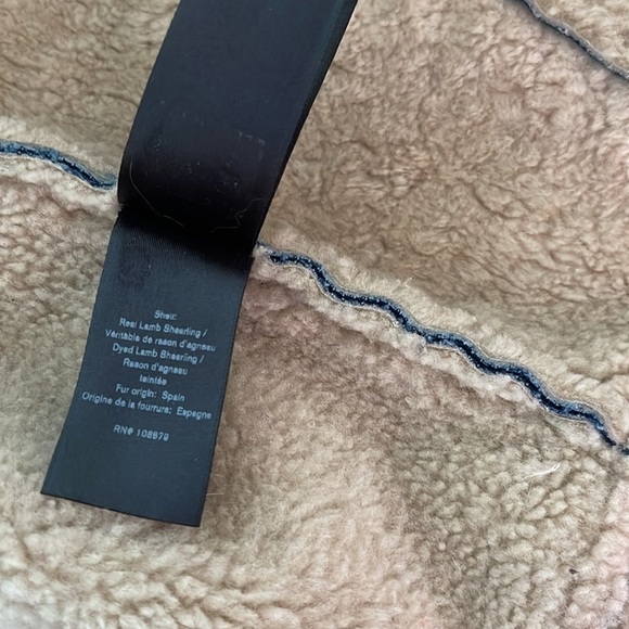 Rag & Bone shearling and denim jacket 100% real shearling internal and external - Picture 10 of 14